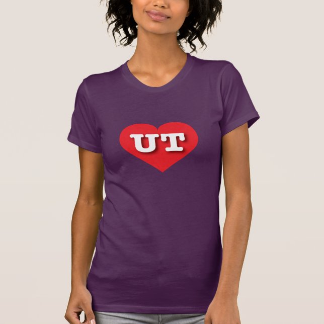 Camiseta Utah Red Heart - Eu amo UT (Frente)