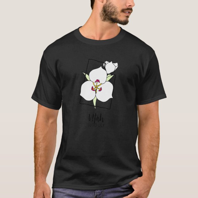 Camiseta Utah Sego Lily Flower   (Frente)