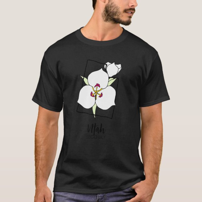 Camiseta Utah Sego Lily Flower (Frente)