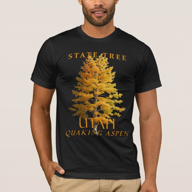 Camiseta Utah Território Árvore O Aspen Em Quaking (Frente)