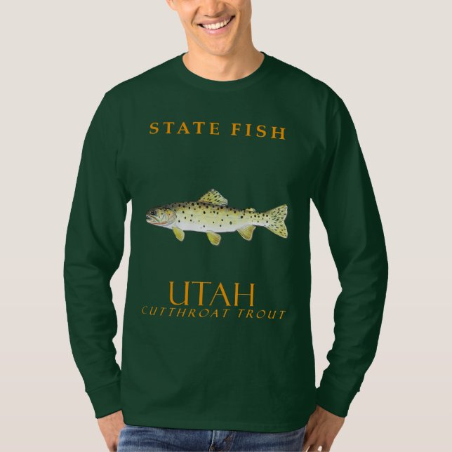 Camiseta Utah Territory Fish Bonneville Cutthroat Trout (Frente)