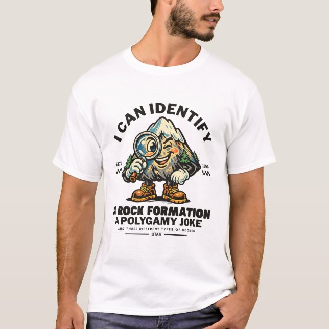 Camiseta Utah : uma formação rochosa (Frente)