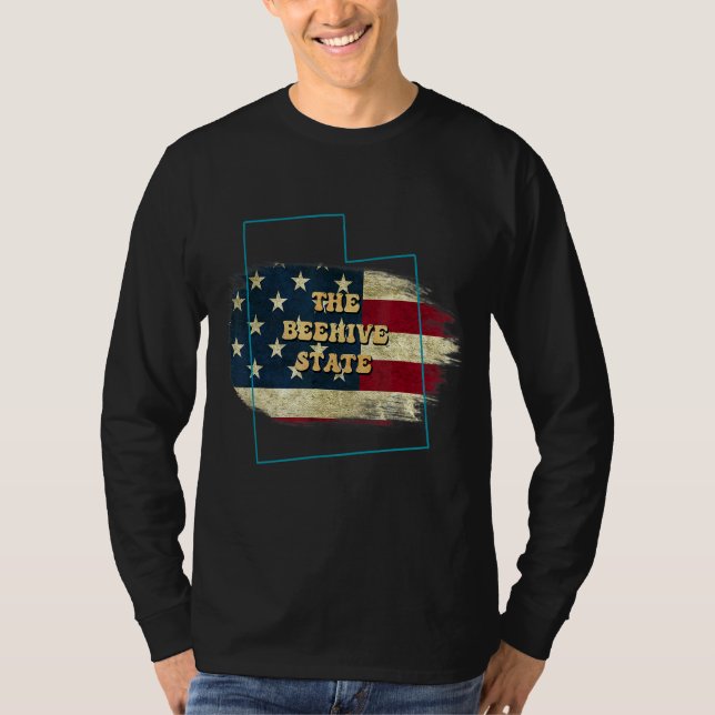 Camiseta Utah Ut Ut Flag Motto (Frente)