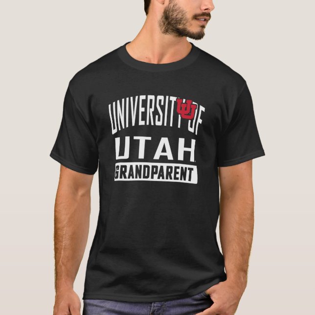 Camiseta Utah Ute Grandparent University Black Oficialmente (Frente)