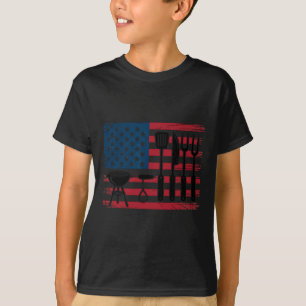 Camiseta Utensílio de Churrasco Patriótico dos EUA Indicado