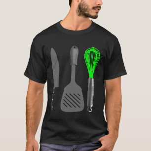 Camiseta Utensílios de Cozinha Chefe Cozinheiro Foodie
