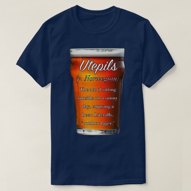 Camiseta Utepilha cerveja sem tradução em um dia ensolarado (Frente do Design)