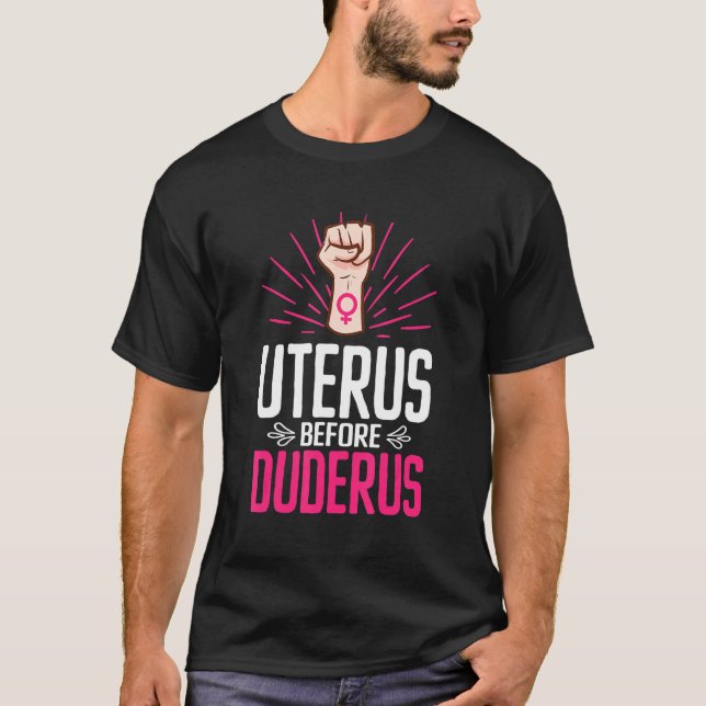 Camiseta Utero Antes do Duderus Feminismo Igualdade Mulhere (Frente)