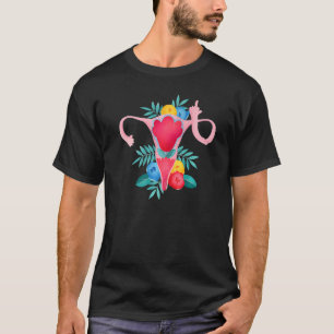 Camiseta Uterus Mostra Feminismo de Dedos Médios