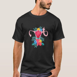 Camiseta Uterus Mostra Feminismo de Dedos Médios