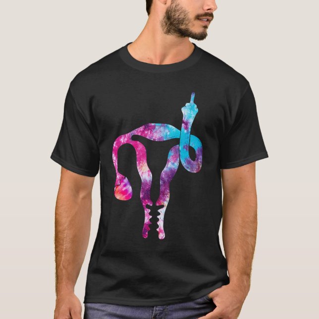 Camiseta Uterus mostra feminismo moderno na ponta do dedo c (Frente)