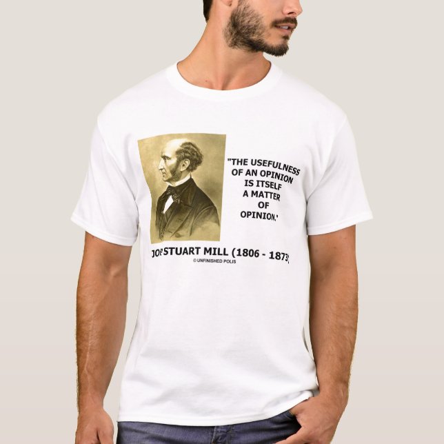 Camiseta Utilidade de John Stuart Mill de umas citações da (Frente)