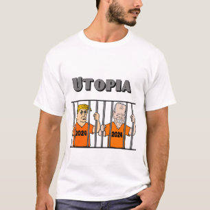 Camiseta Utopia Biden e Trump na prisão de 2024