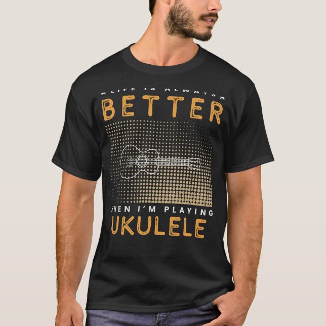 Camiseta Utopia Ukulele: Enfrentando sorrisos em Lifes Chor (Frente)