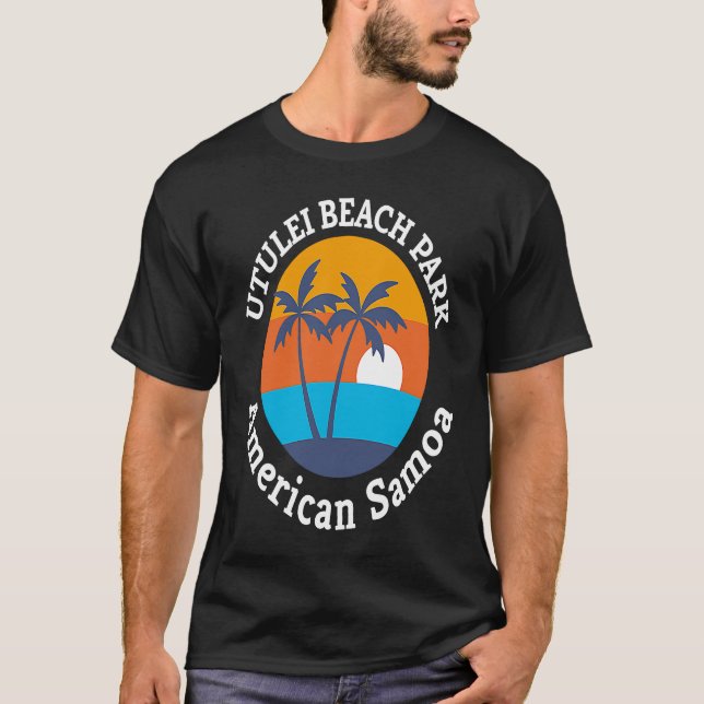 Camiseta Utulei Park Beach American Samoa Summer Vacs S (Frente)