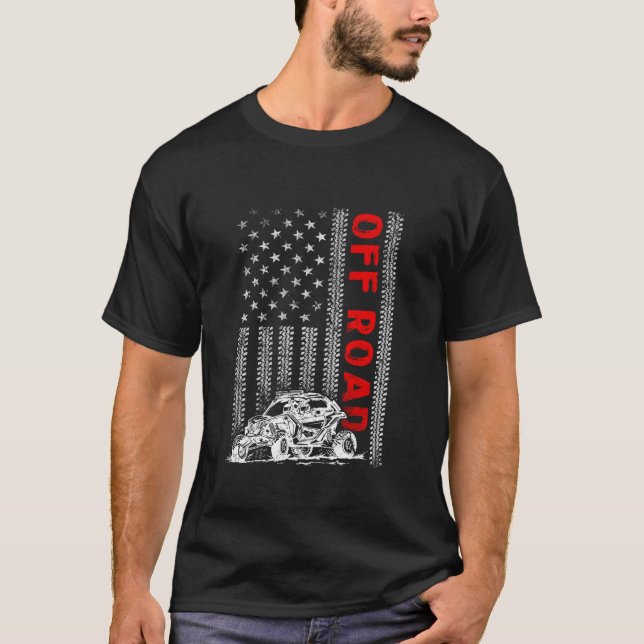 Camiseta UTV Quatro Rodas Fora da Estrada Traje Bandeira Am (Frente)