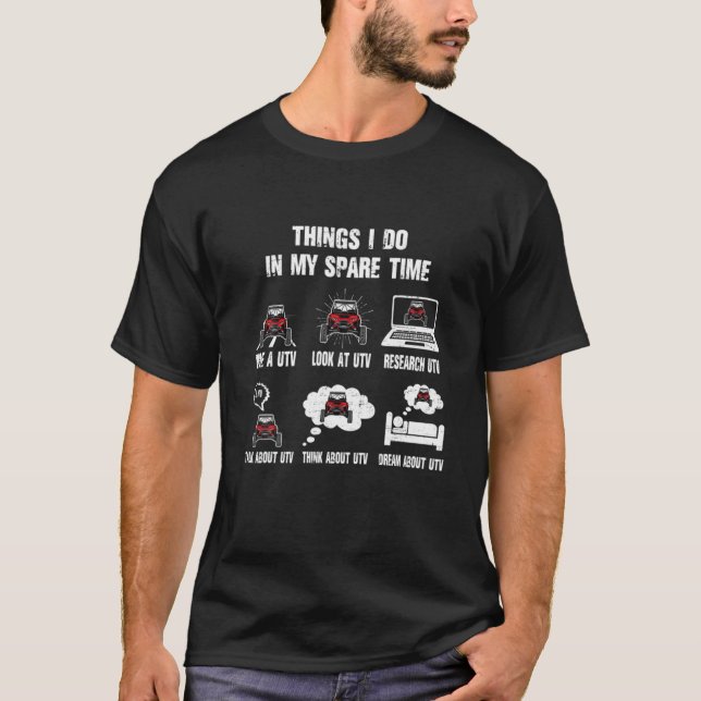 Camiseta UTV Sxs Coisas Que Eu Faço Em Meu Tempo De Esquerd (Frente)
