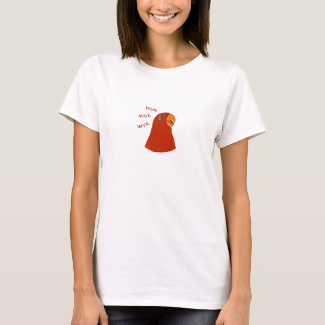 Camiseta Uuewue do pássaro vermelho "GUMI".... (Frente)
