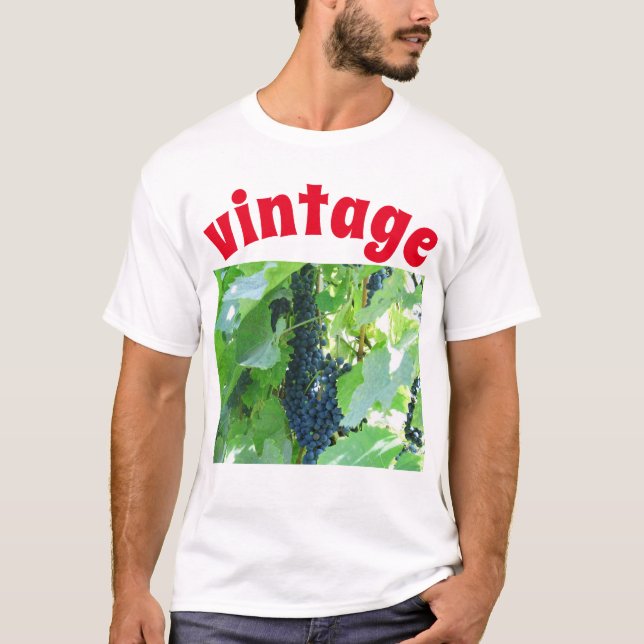 Camiseta Uva Azul Vintage (Frente)