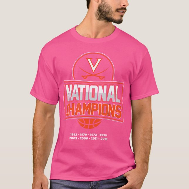 Camiseta Uva Cavaliers Campeões Nacionais de Basquete 2019  (Frente)