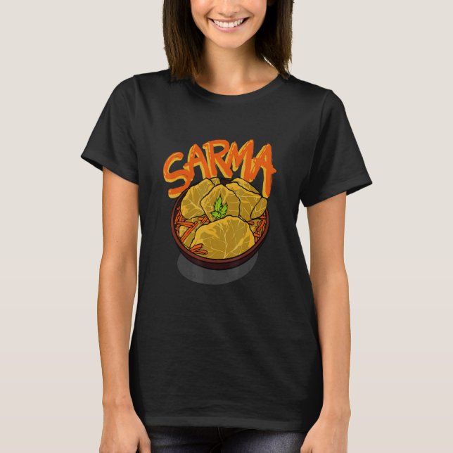 Camiseta Uva enfiada Sarma deixa Comida dos Balcãs (Frente)