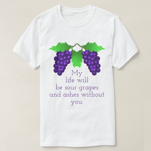 Camiseta Uvas azedas (Frente do Design)