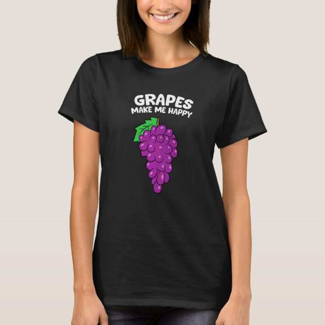Camiseta Uvas De Uva Me Tornam Feliz (Frente)
