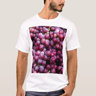 Camiseta Uvas De Vinho Vermelho: Fundo Luscioso.