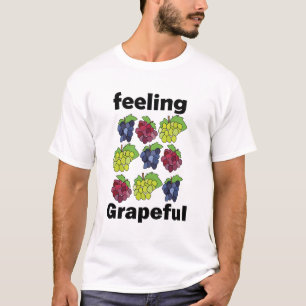 Camiseta Uvas Fruta Sentimento Uvoso Punny