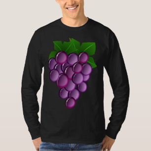 Camiseta Uvas Púrpuras Halloween Figurume Vinha Frui