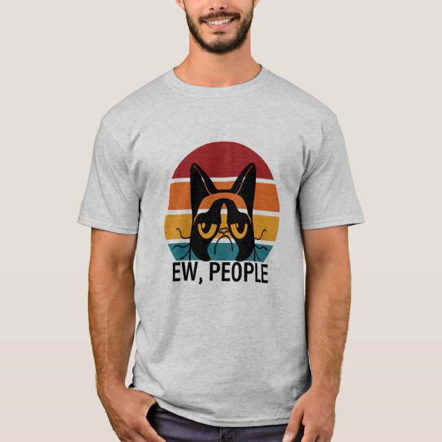 Camiseta Uw Pessoas Engraçadas, Gato Preto (Frente)