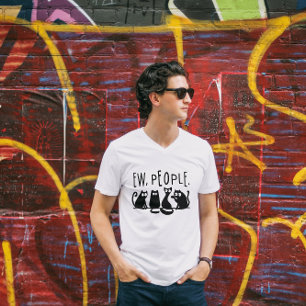 Camiseta Uw Pessoas Engraçadas, Gatos Pretos, T-Shirt