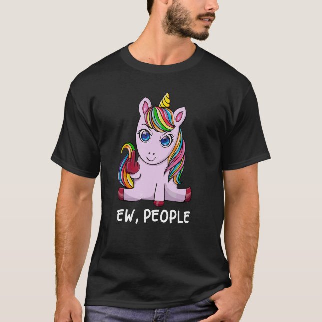 Camiseta Uw Pessoas I Odeio Pessoas Antisociais Novas Pesso (Frente)