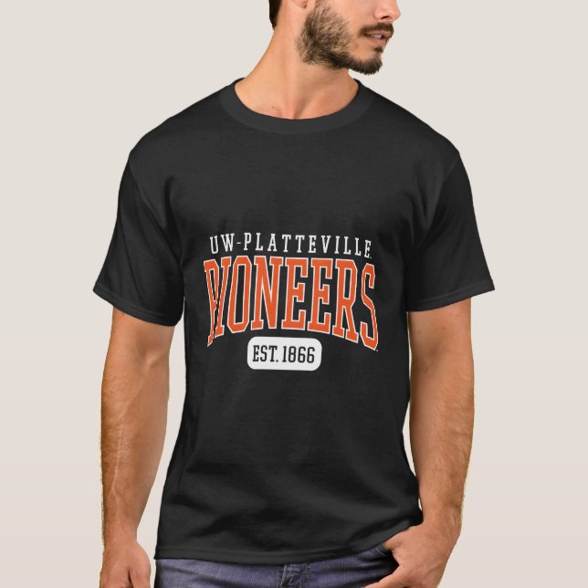 Camiseta Uw-Platteville Pioneiros Data Final (Frente)