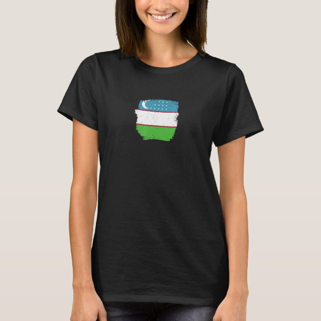 Camiseta Uzbequistão Bandeira Ortod Usbeque 1 (Frente)