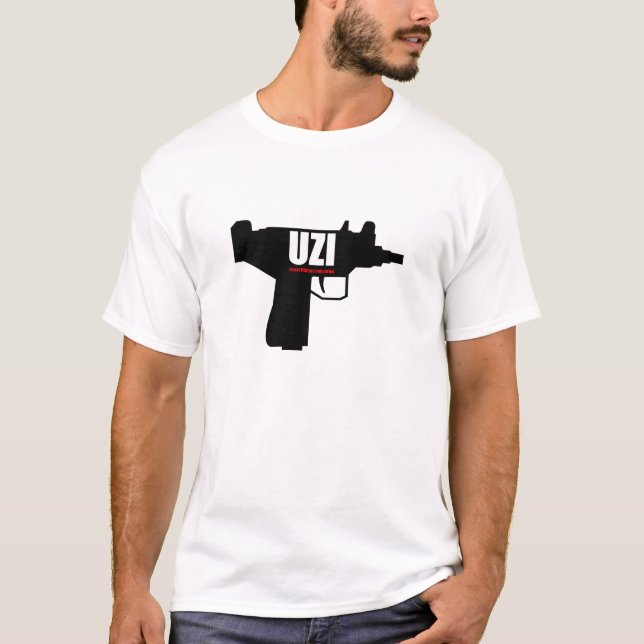 Camiseta UZI - Indústrias das forças armadas de Israel (Frente)