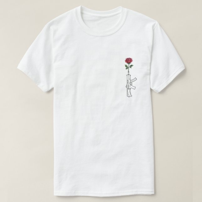 Camiseta Uzi Rose (Frente do Design)
