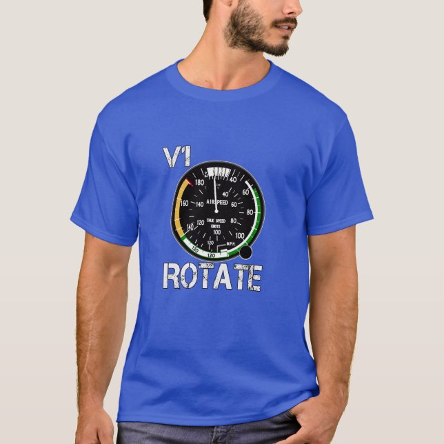 Camiseta V1 Rotate - Palestra-Piloto de Pilotos de Avião (Frente)