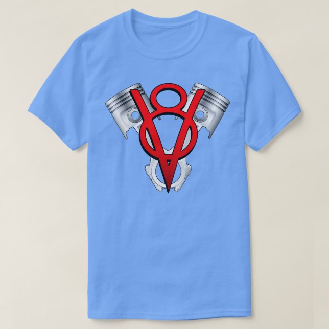 Camiseta V8 Motor American Muscle car (Frente do Design)