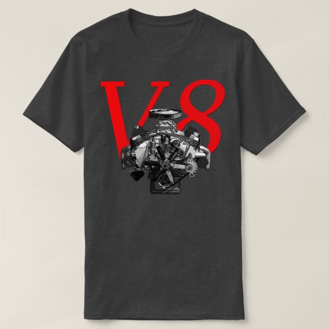 Camiseta V8 Motor Muscle Big Block (Frente do Design)