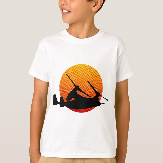 Camiseta V-22 Aeronaves Osprey Aviões de História Militar (Frente)