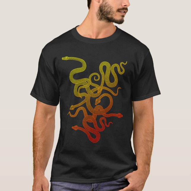 Camiseta v-design do cobra (Frente)