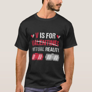 Camiseta V É Para Dia de os namorados Engraçado De Realidad
