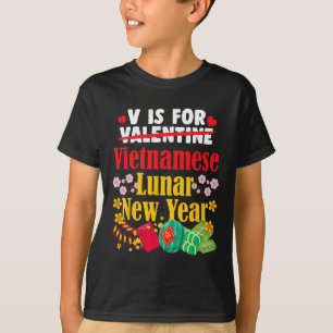 Camiseta V É Para O Ano Novo Vietnamita Funny Valentine Tet