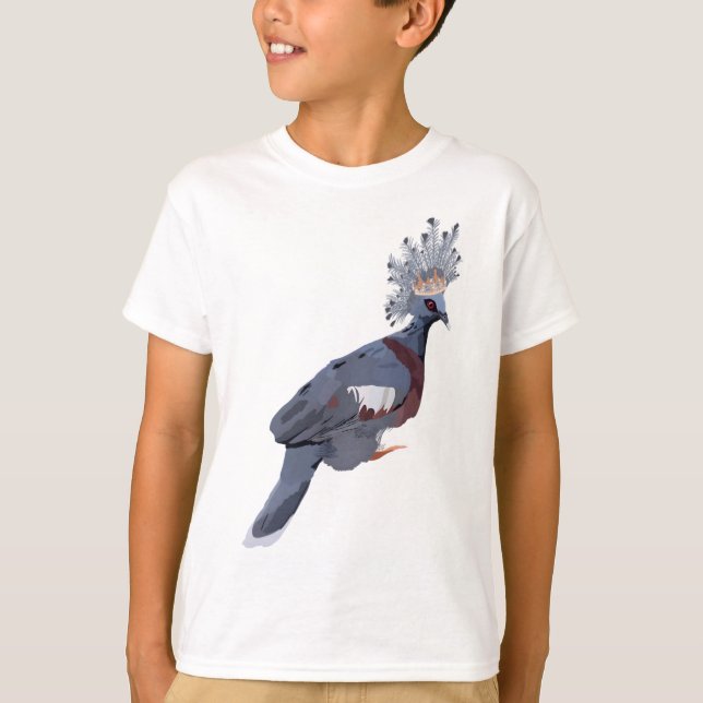 Camiseta V é para Victoria Crowned Pigeon (Frente)