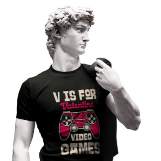 Camiseta V é para Videos games