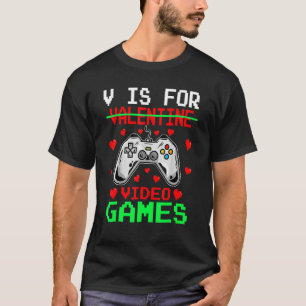 Camiseta V É Para Videos games De Namorados Controlador Leg