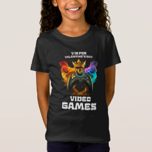 Camiseta V É Para Videos games - Dia de os namorados