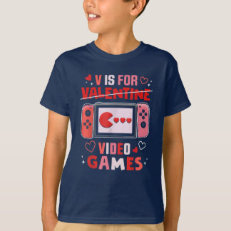 Camiseta V É Para Videos games Dia de os namorados Engraçad