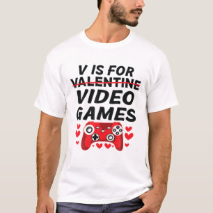 Camiseta V É Para Videos games Engraçado Gamer De Dias de